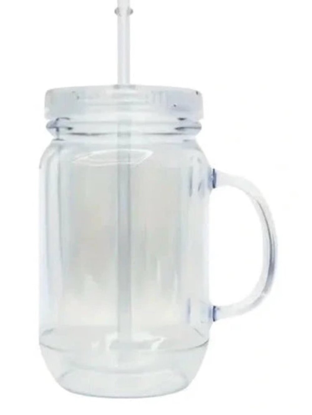 Custom 20oz Mason Jar Tumbler w/ Handle & Straw | Glitter Filled Cup